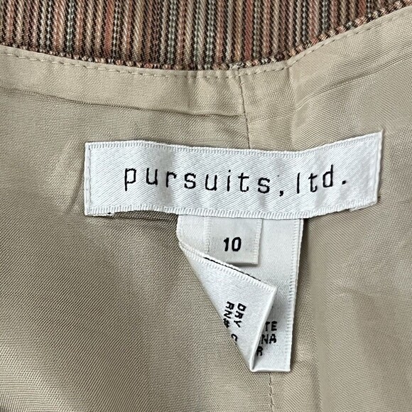 Pursuits, Ltd. Womens Size 10 Multi-Color Striped Silk Blend Cropped Pants - Picture 5 of 5